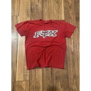Y2K Fox Racing Motocross Graphic T Shirt Grunge Distressed Skater L (SEE PICS!)